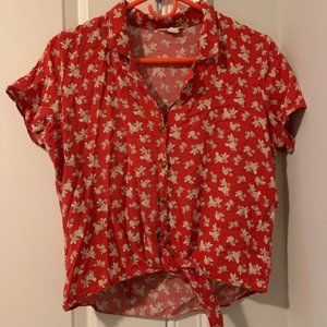 COPY - Floral tie-waist blouse